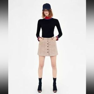 Zara Faux Suede mini skirt